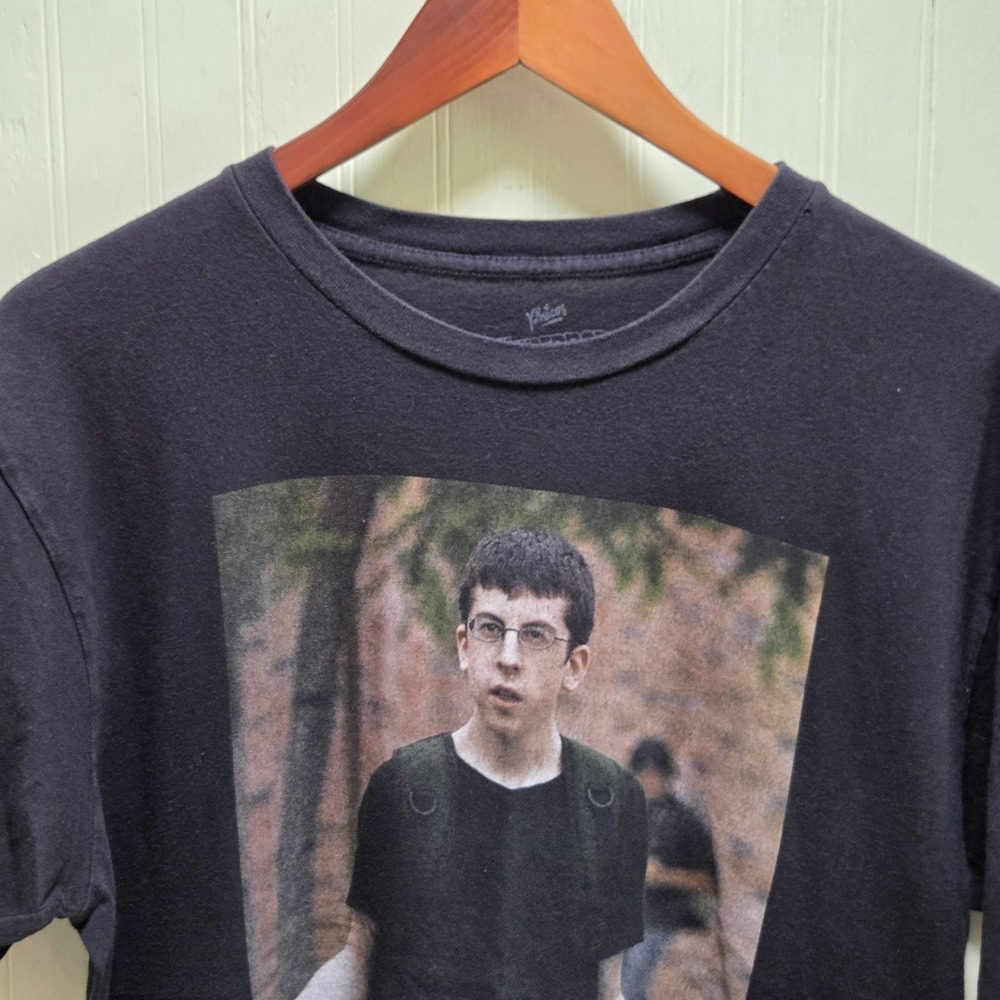 Superbad Shirt Mens Large Black McLovin Graphic Tee Tagless Comedy Movie